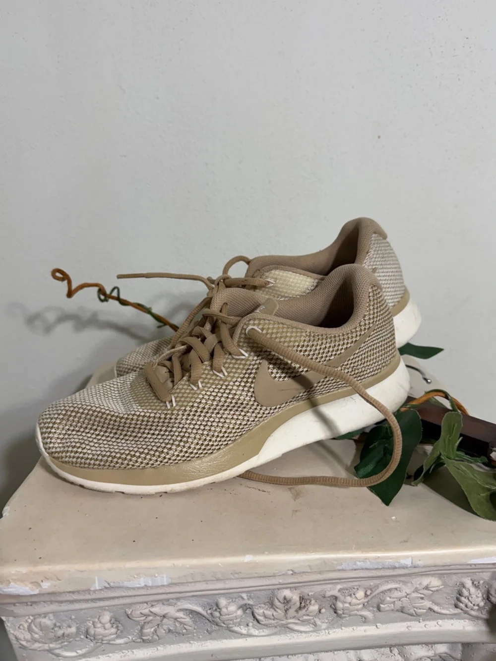 Nike Women's Tan Mesh Athletic Shoes